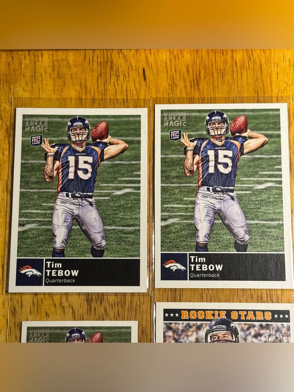 Tim Tebow Rookie Cards Topps Magic (lot of 4)